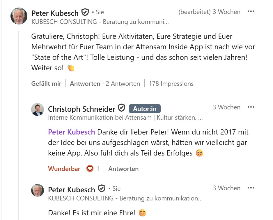 Mein Mitarbeiter-Kunden Christoph Schneider, Attensam